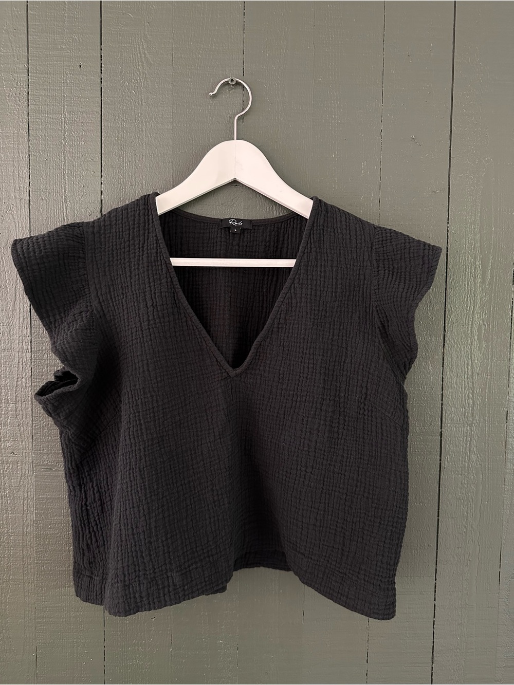 Rails Black Cropped Miley Top